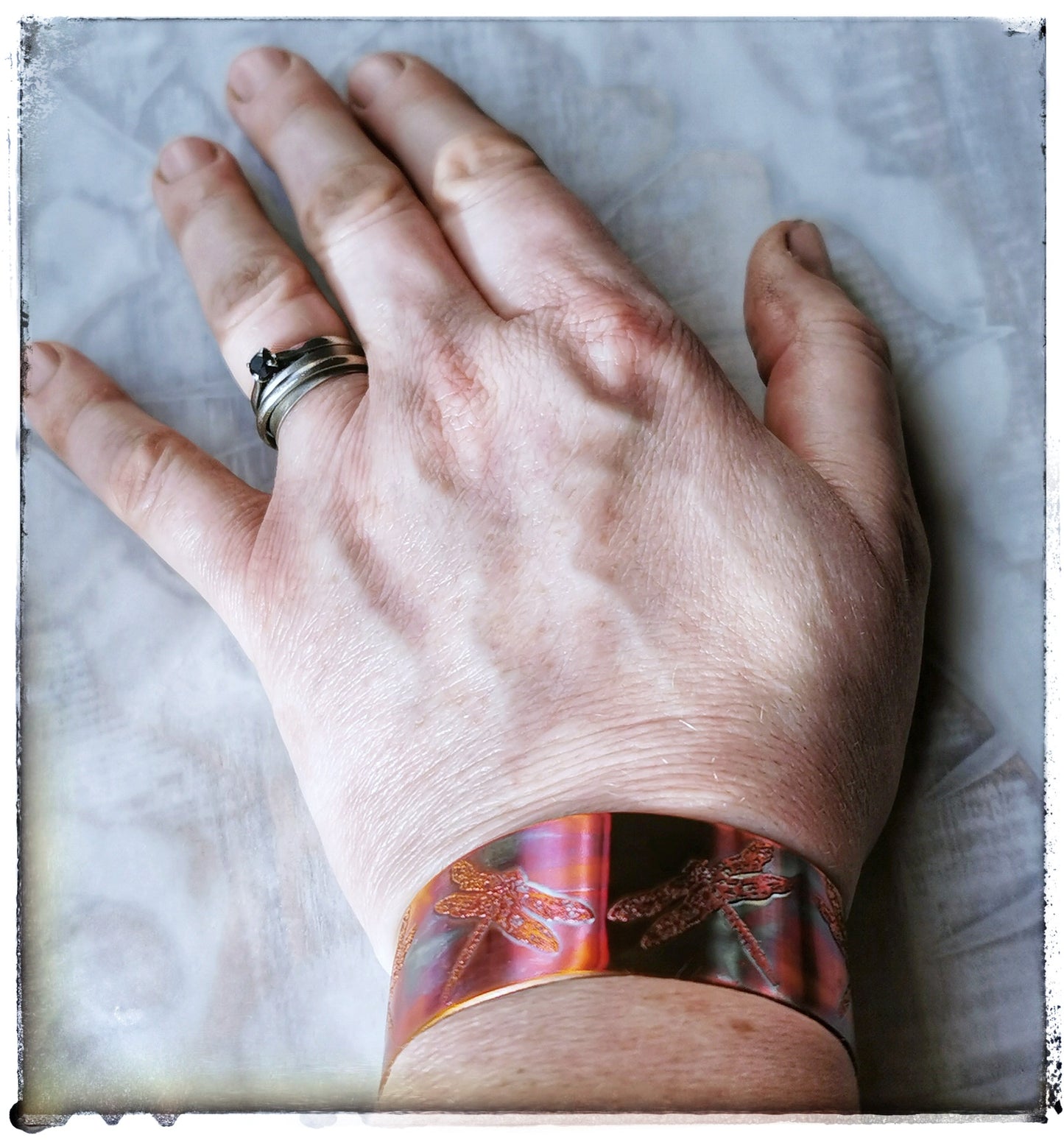 Copper Dragonfly cuff