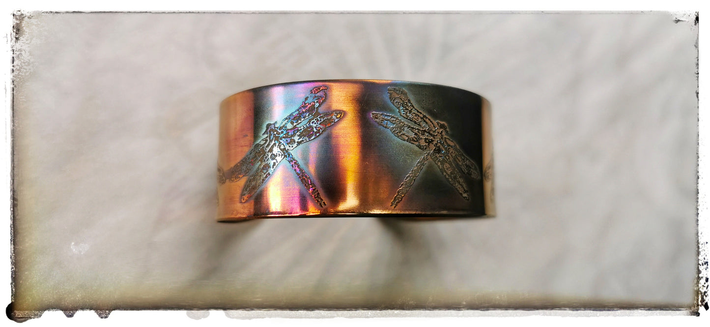 Steel Dragonfly cuff bracelet