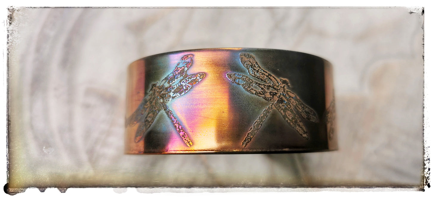Steel Dragonfly cuff bracelet