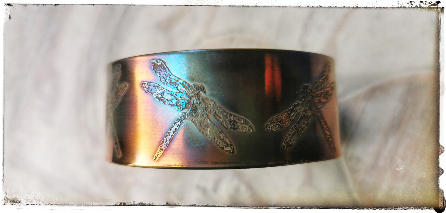 Steel Dragonfly cuff bracelet