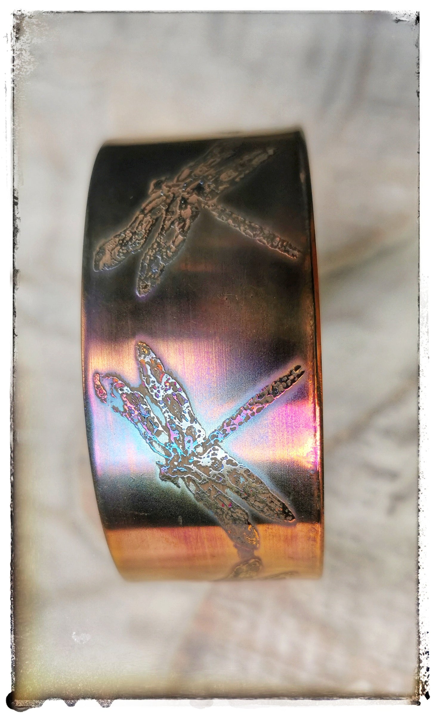 Steel Dragonfly cuff bracelet