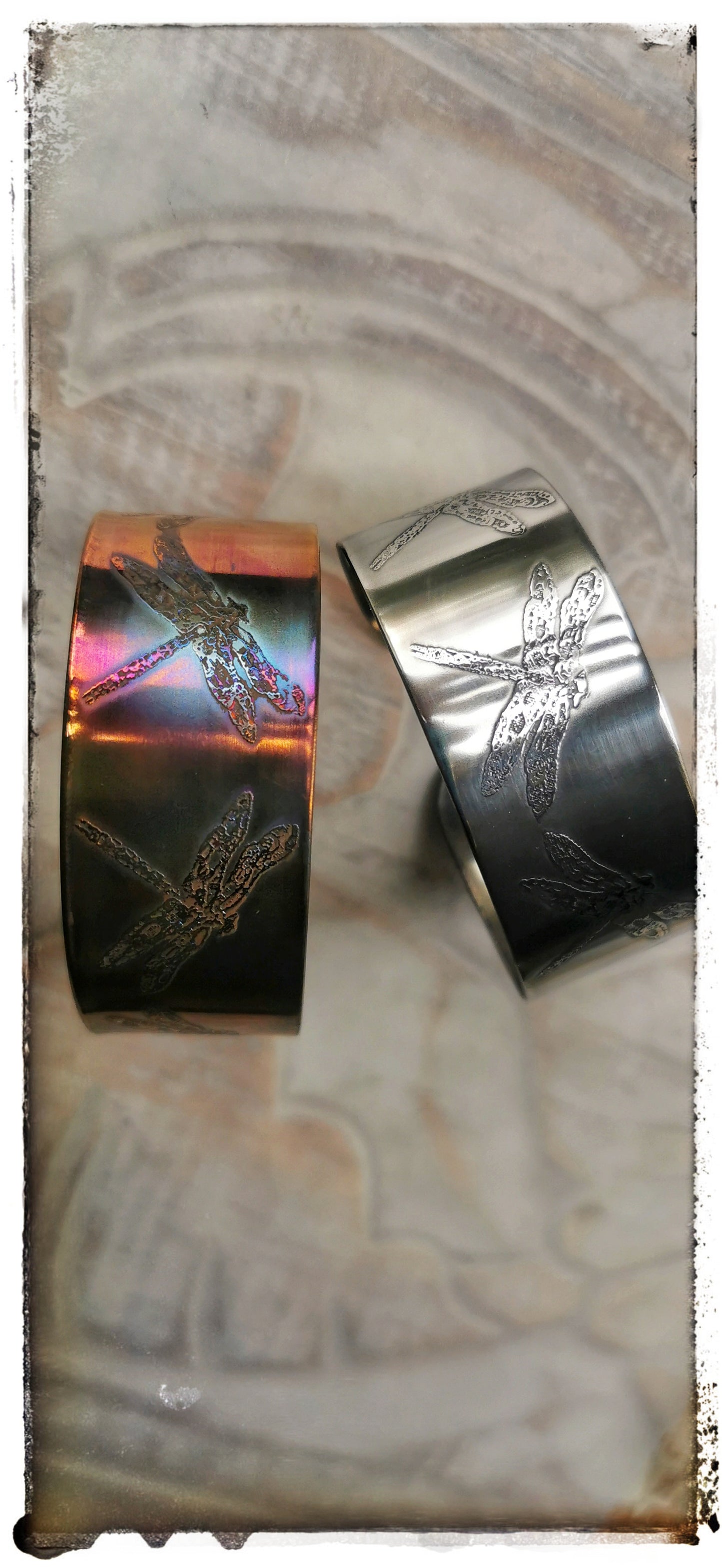Steel Dragonfly cuff bracelet