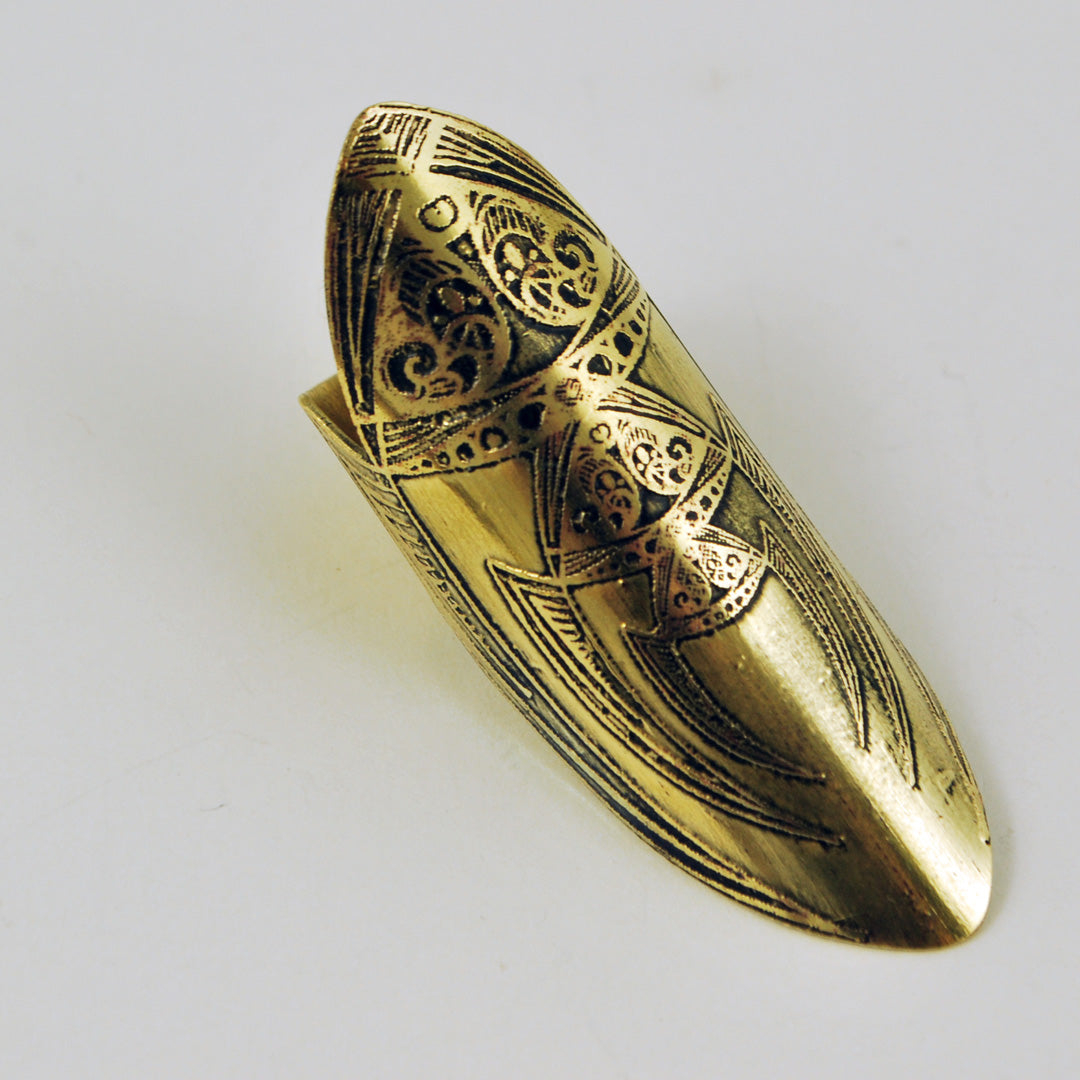 Medieval Style Armour Ring with swirling pattern detail