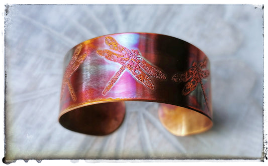 Copper Dragonfly cuff